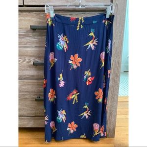 Madewell birds of paradise midi skirt